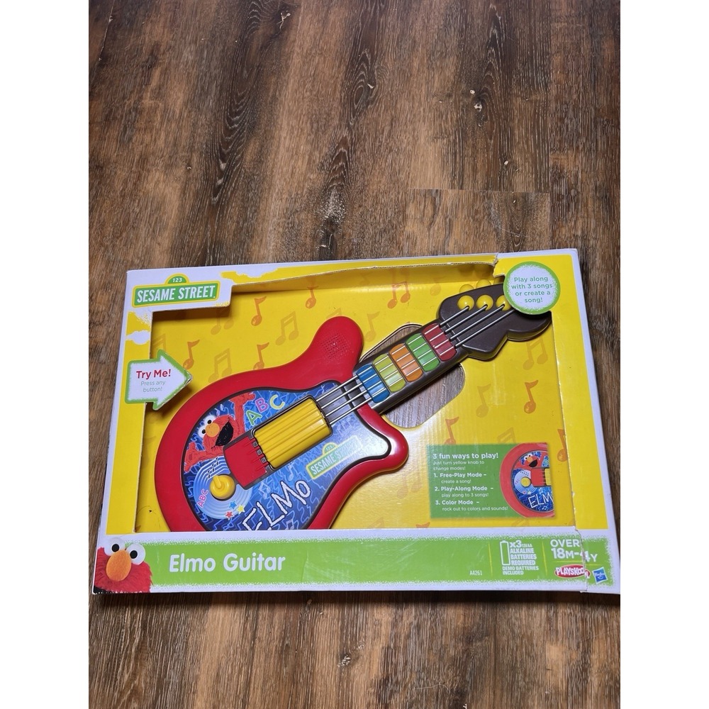 Sesame Street Elmo ABC Song & Colors Let's Rock Guitar Musical Toy Hasbro 2012